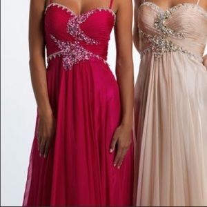 Dave and Johnny chiffon gown